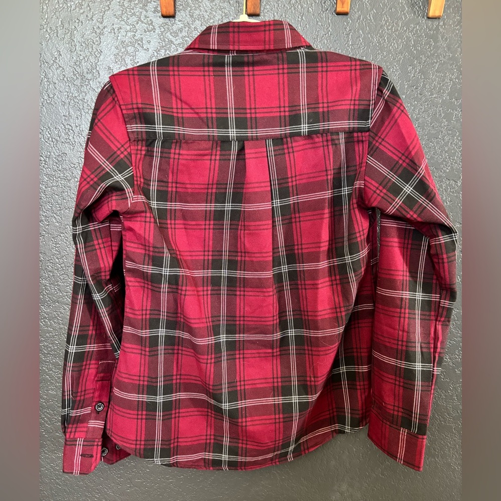 Dixxon Burgundy Plaid Shirt women’s - Picture 3 of 3